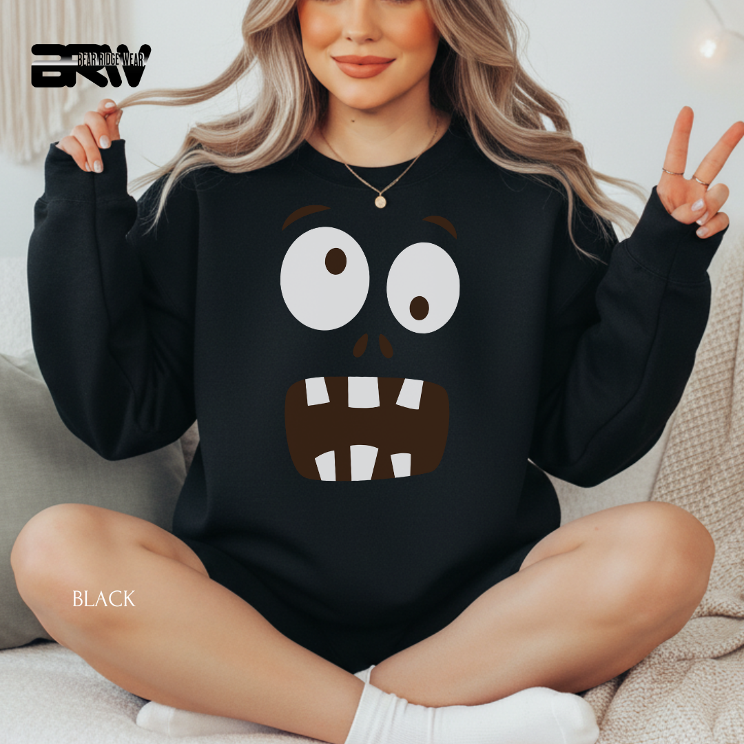 'Monster Face' Fall Crewneck Sweatshirt