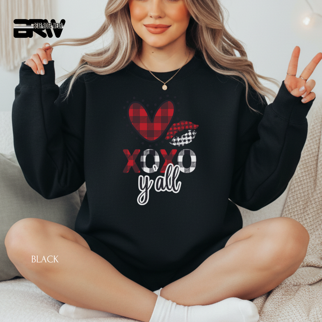 'XOXO Y'all' Valentine's Crewneck Sweatshirt
