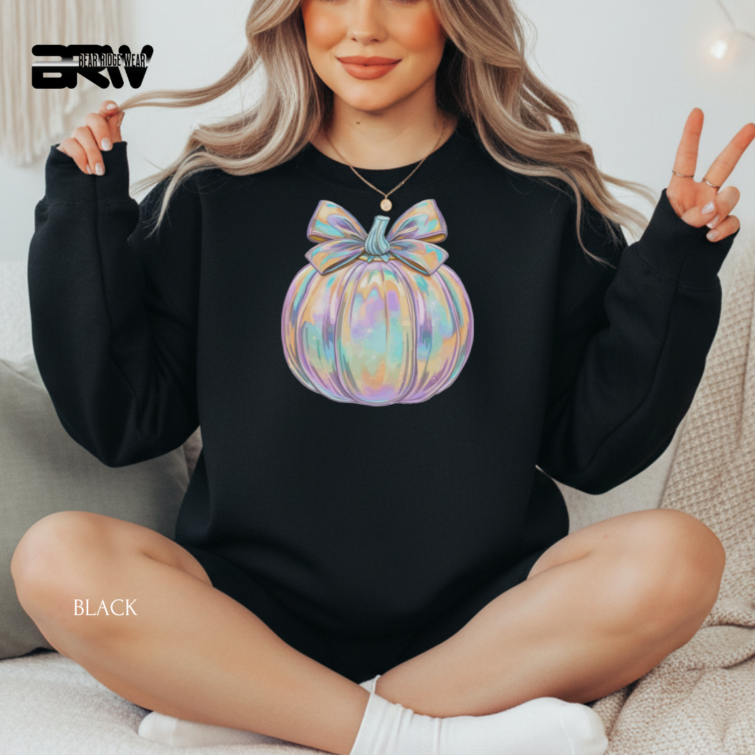 'Iridescent Pumpkin' Fall Crewneck Sweatshirt