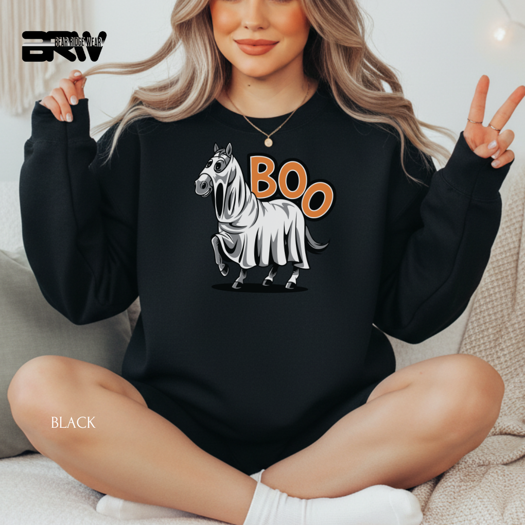 'Horse-Boo' Fall Crewneck Sweatshirt
