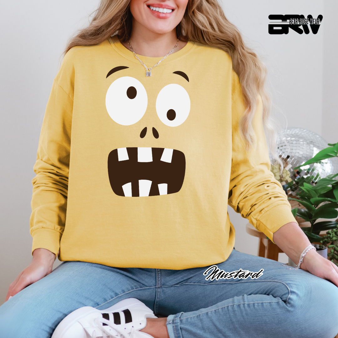 'Monster face' Fall Long-Sleeve Tee