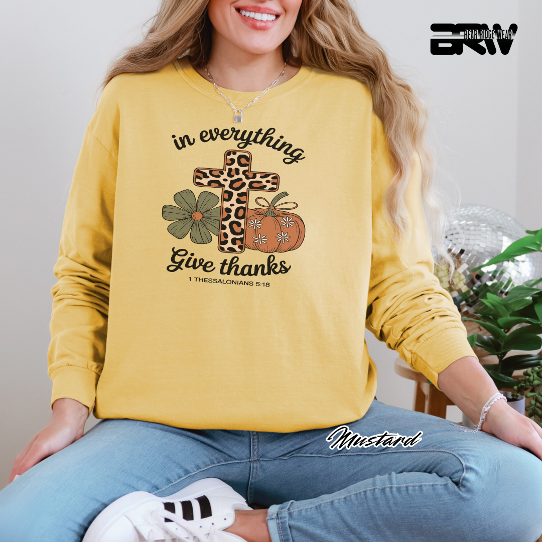 'In Everything Give Thanks' Fall Long-Sleeve Tee