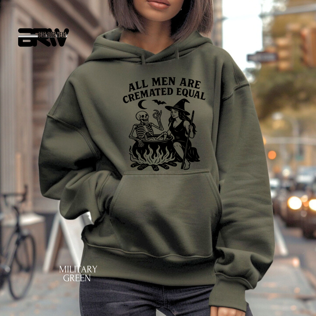 'All Men Are Cremated Equally' Fall Hoodies