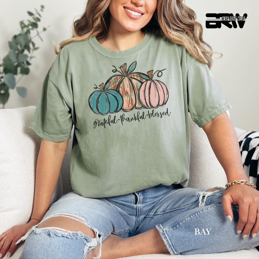 'Grateful Thankful Blessed' Fall Tee