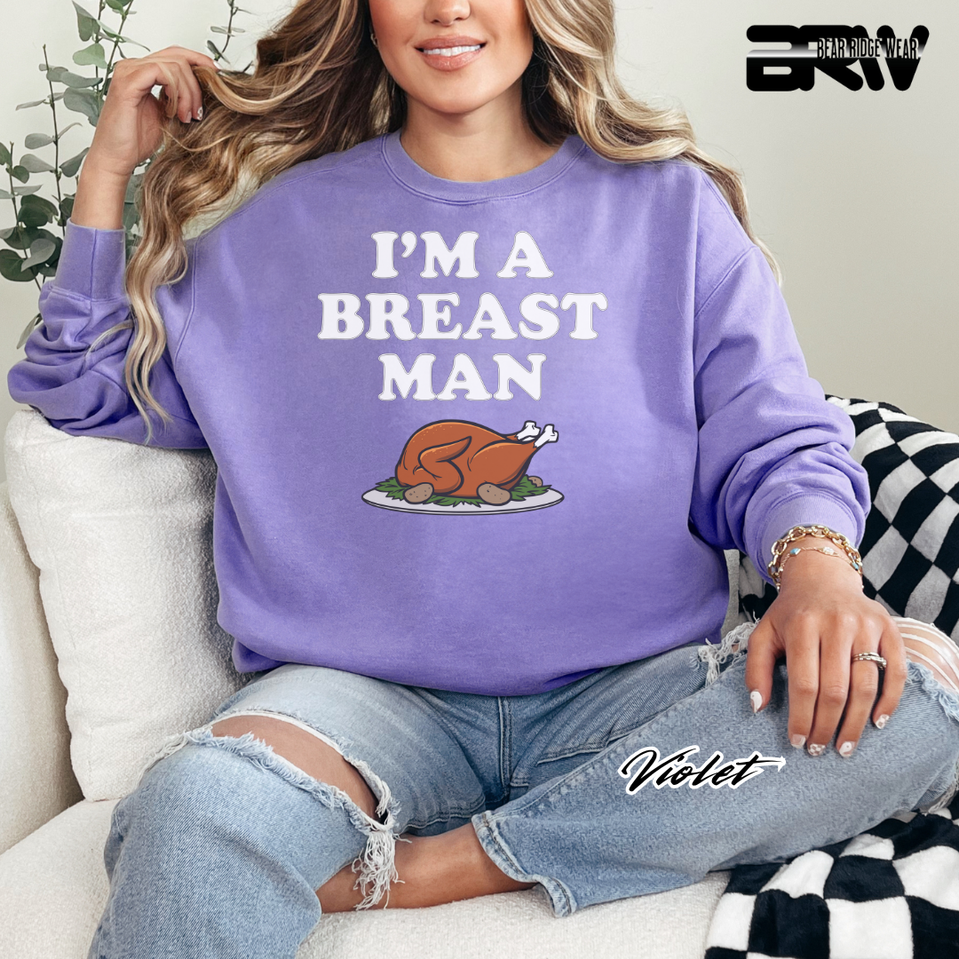 'I'm A Breast Man' Fall Long Sleeve Tee