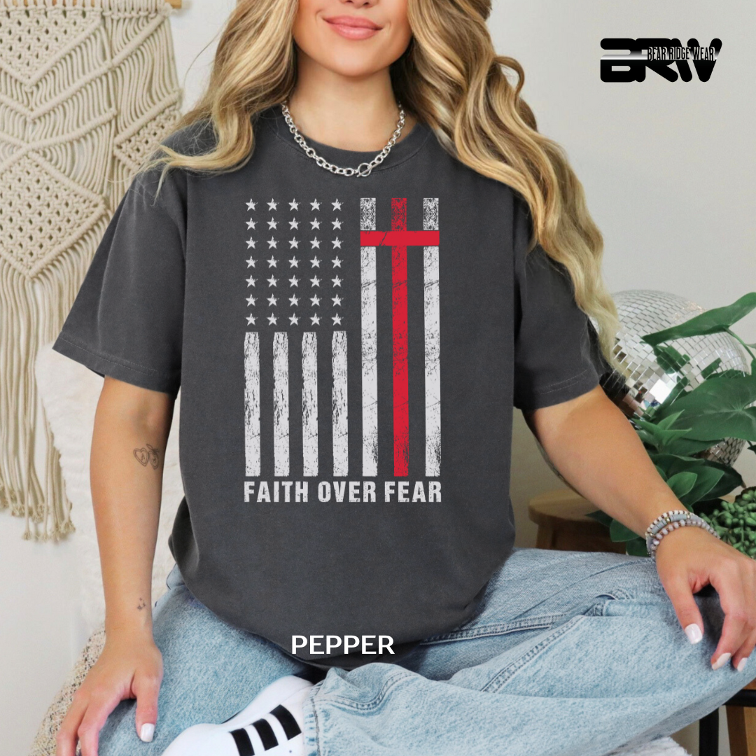 'Faith over Fear-Flag' Faith Tee