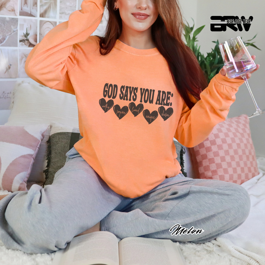 'God Say's You Are' Faith Long-Sleeve Tee