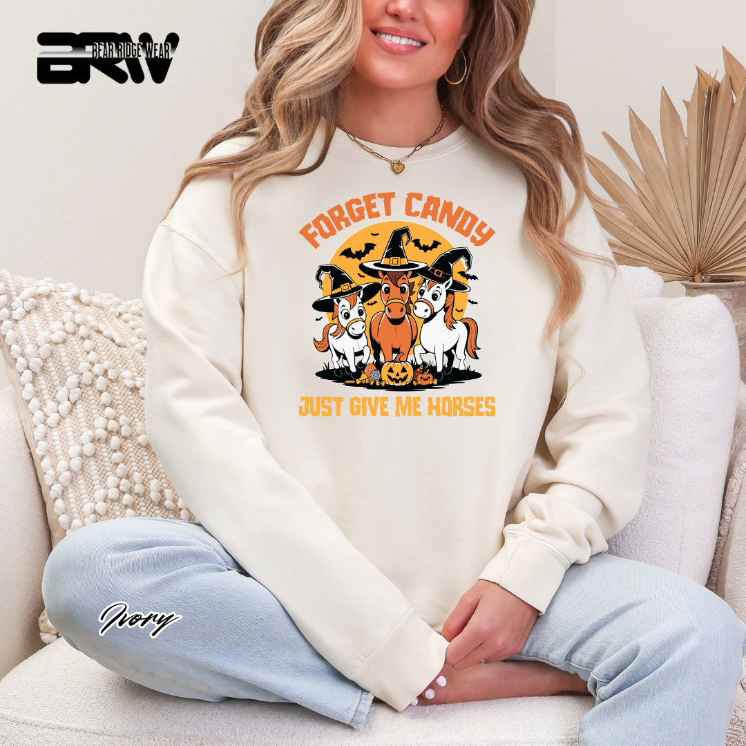 'Forget Candy-Horses' Fall Long Sleeve Tee
