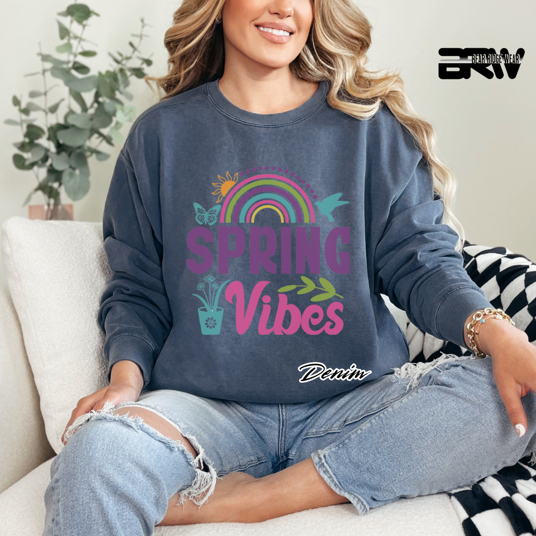 'Spring Vibes' Long Sleeve Tee