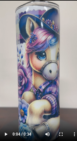 Plaid Pony Tumbler