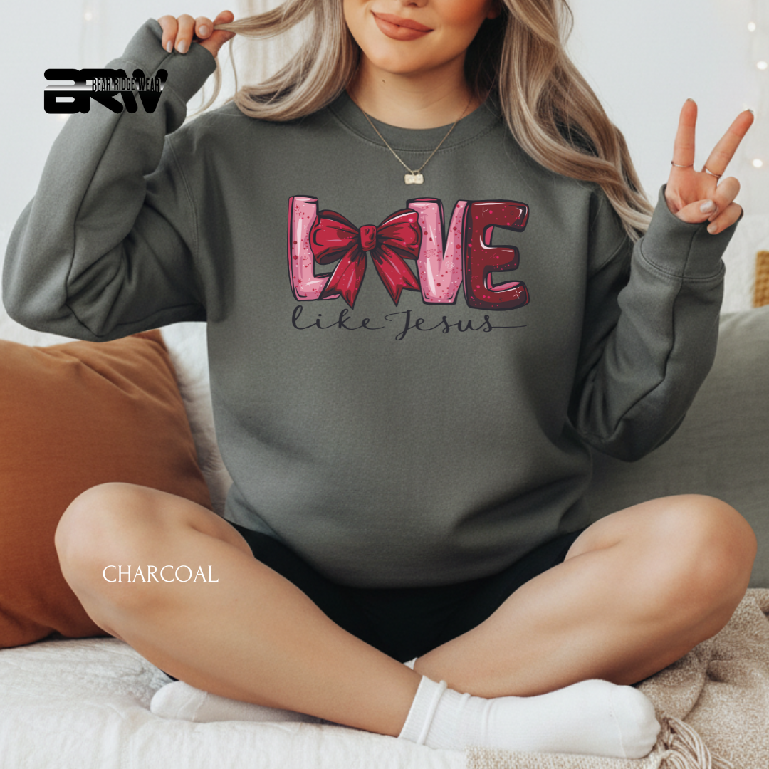'Love like Jesus' Valentine's Crewneck Sweatshirt