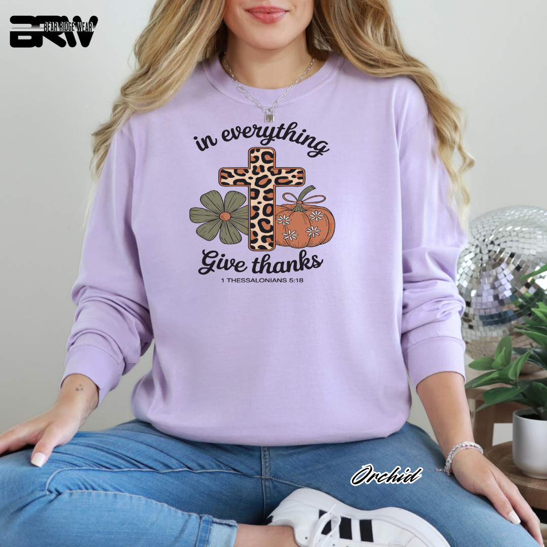 'In Everything Give Thanks' Fall Long-Sleeve Tee