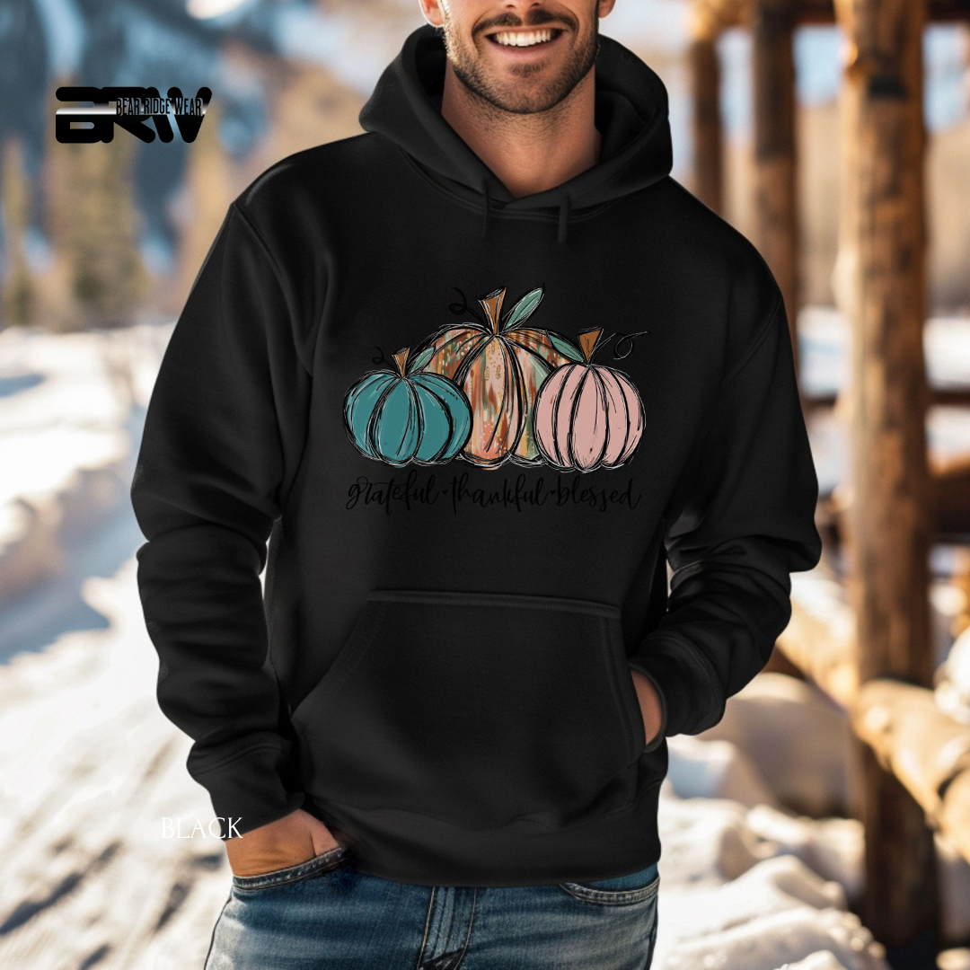 'Grateful Thankful Blessed' Fall Hoodies