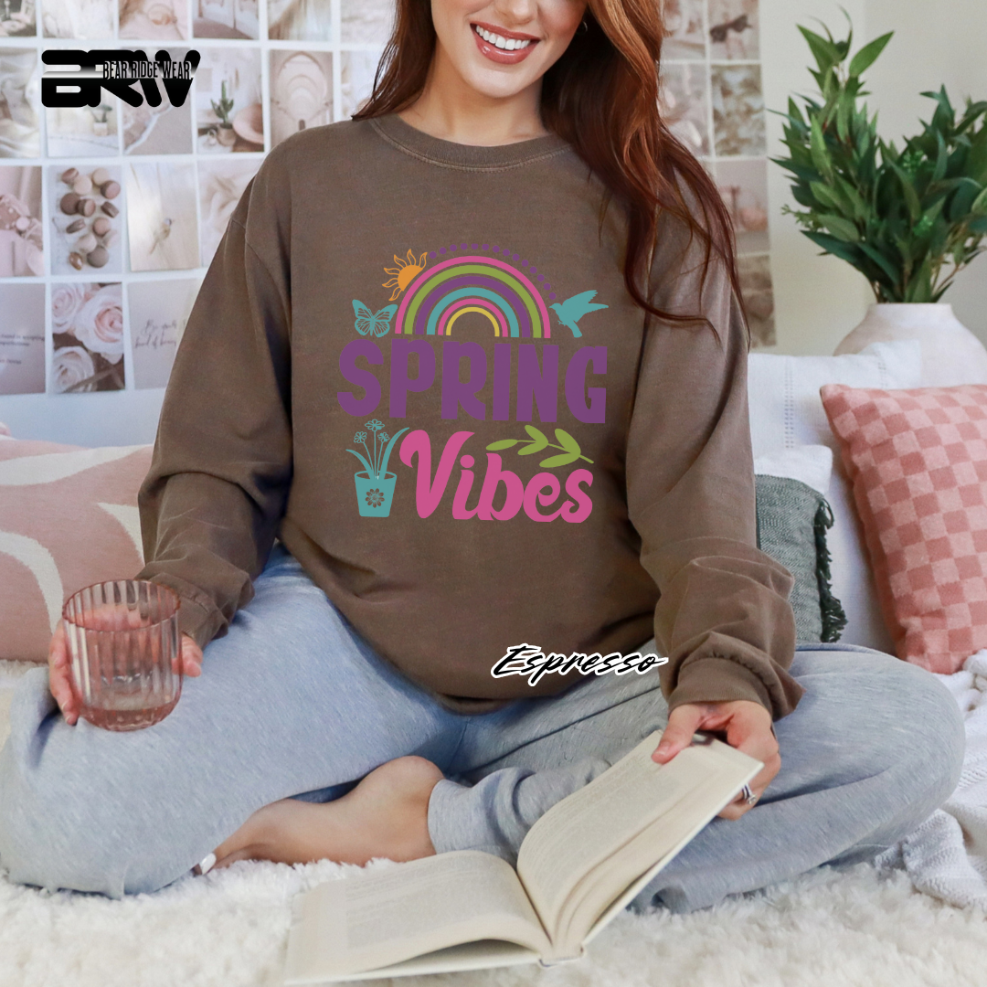 'Spring Vibes' Long Sleeve Tee
