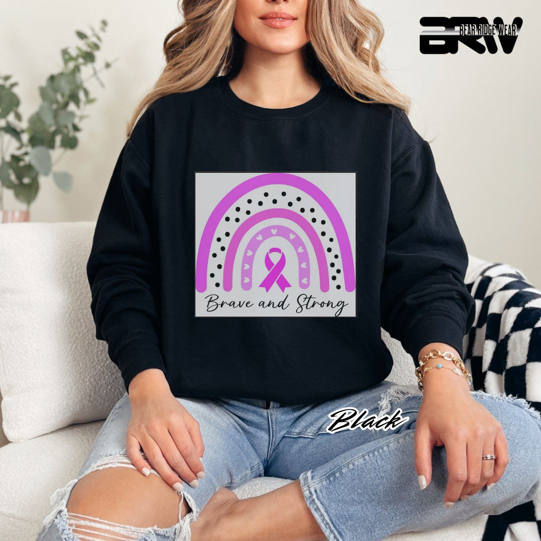 'Brave and Strong' Awareness Long Sleeve Tee