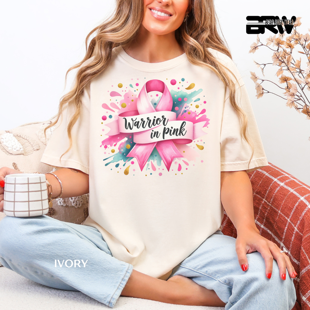 'Breast cancer Warrior in Pink' Awareness Tee