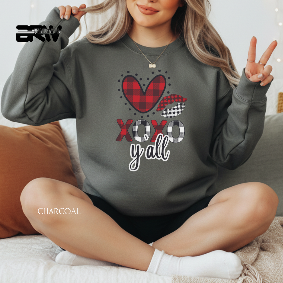 'XOXO Y'all' Valentine's Crewneck Sweatshirt