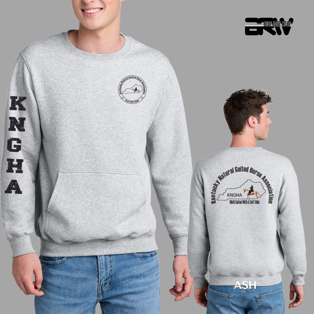 KNGHA Kangaroo Pocket Crewneck Black