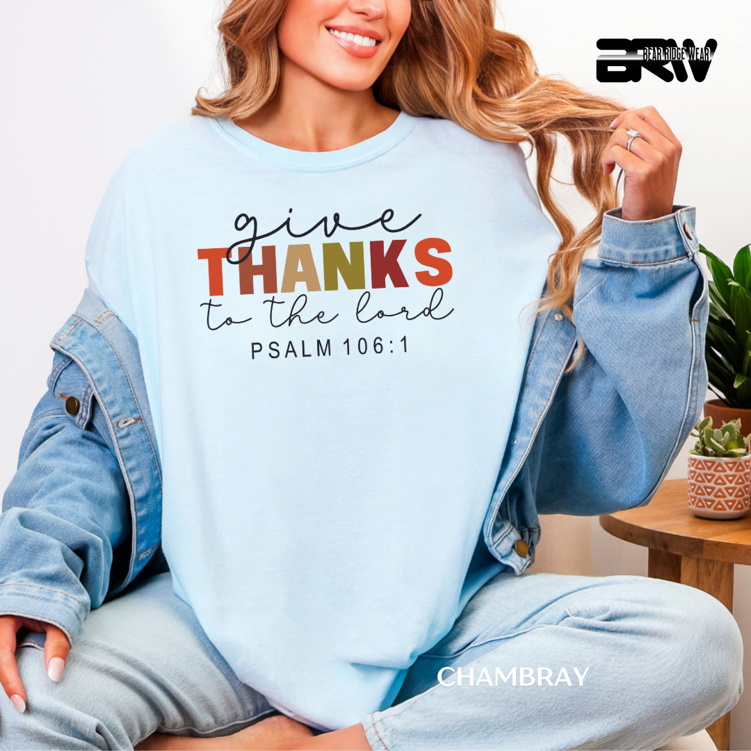 'Give Thanks To The Lord' Faith Tee
