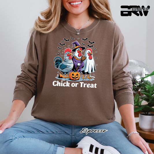 'Chick Or Treat' Fall Long Sleeve Tee