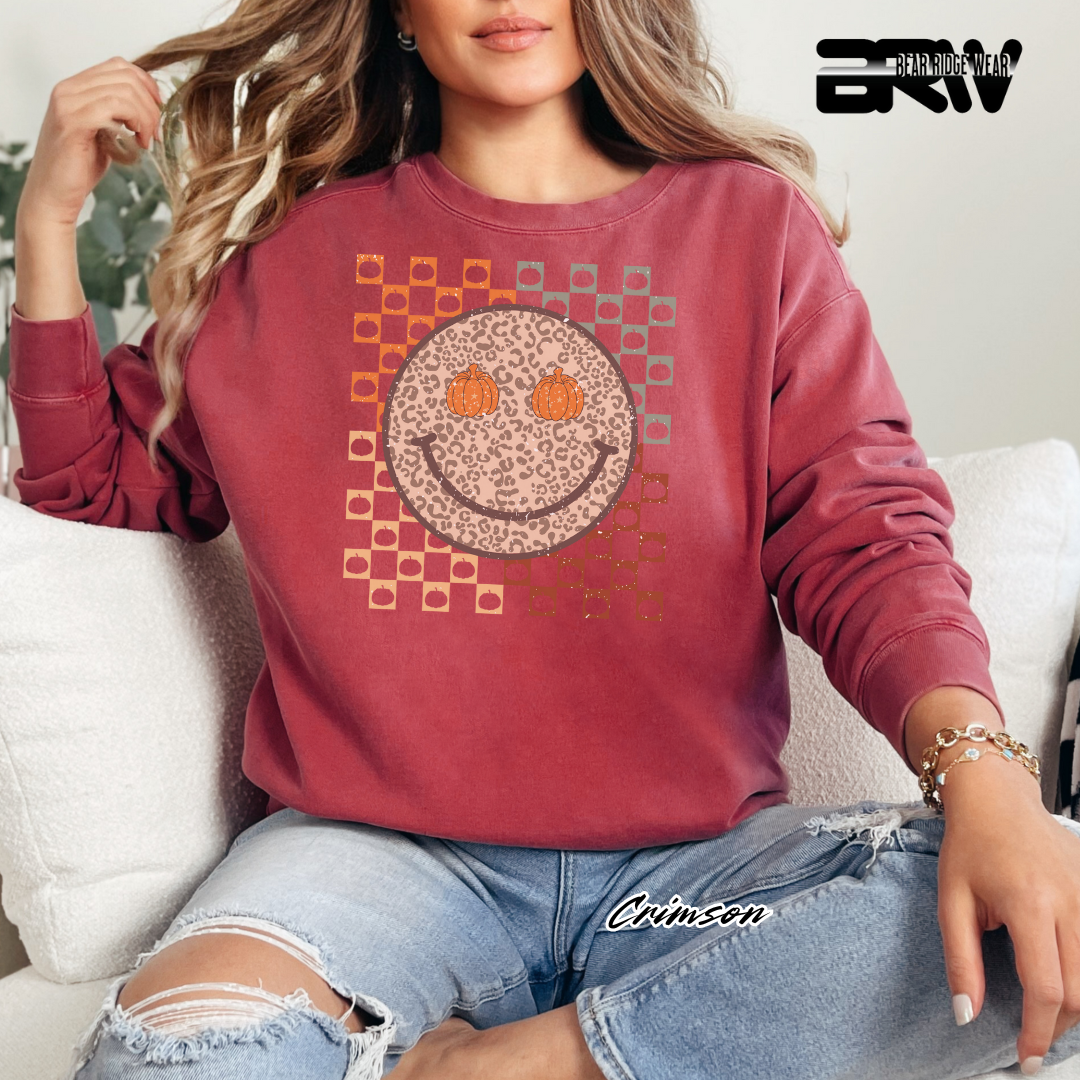 'Happy Face Pumpkin Eyes' Fall Long Sleeve Tee