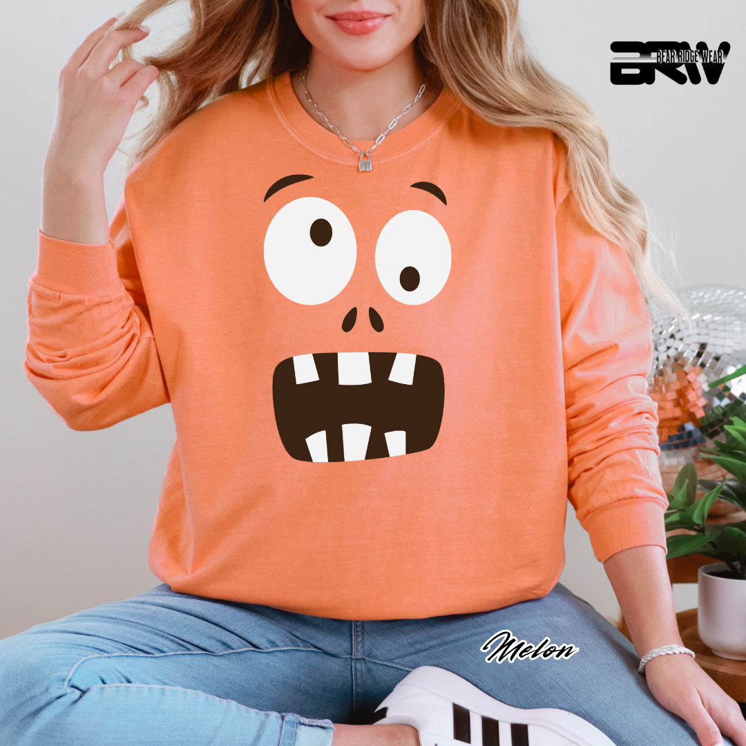 'Monster face' Fall Long-Sleeve Tee