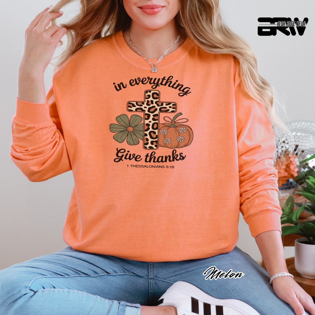 'In Everything Give Thanks' Fall Long-Sleeve Tee