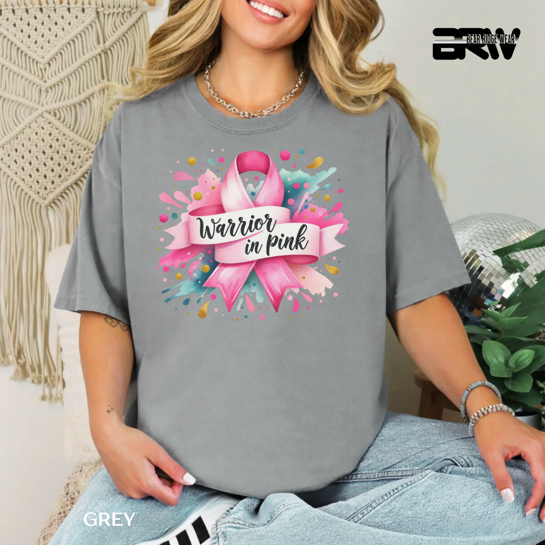 'Breast cancer Warrior in Pink' Awareness Tee