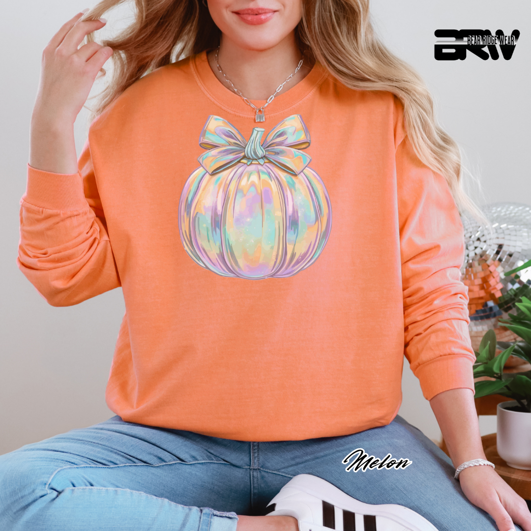 'Iridescent Pumpkin' Fall Long-Sleeve Tee