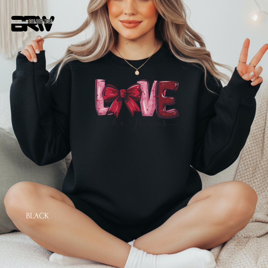 'Love like Jesus' Valentine's Crewneck Sweatshirt