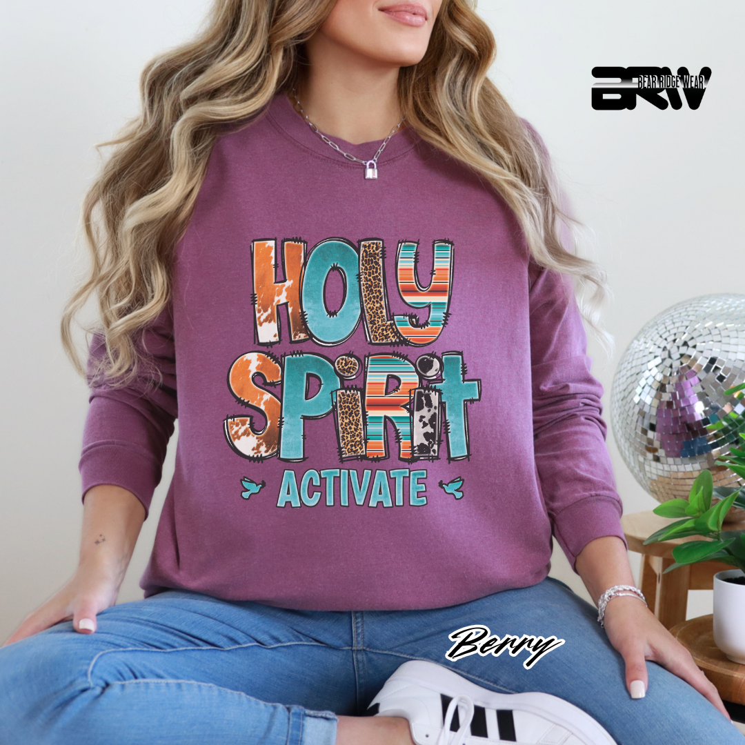 'Holy Spirit Activate' Faith Long-Sleeve Tee