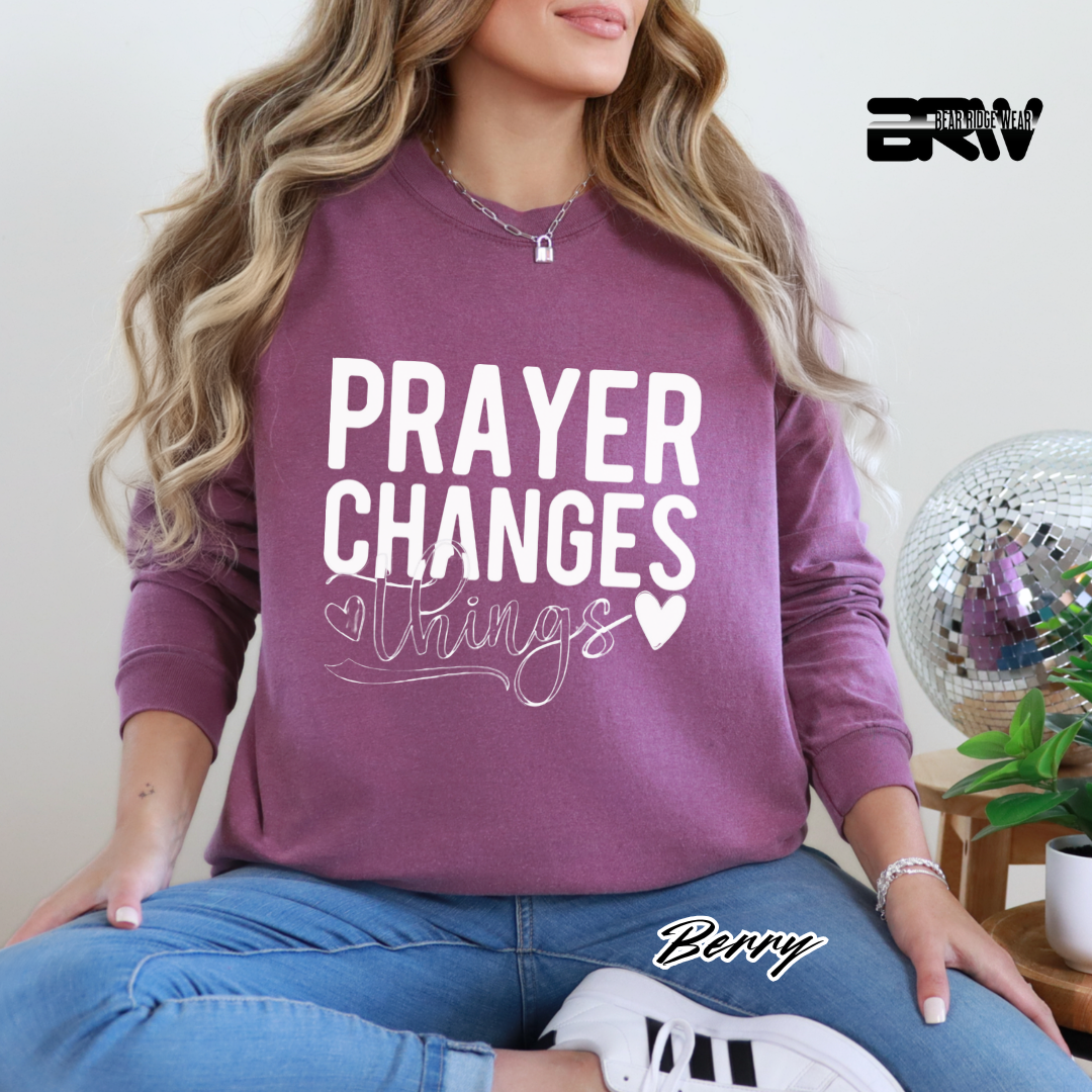 'Prayer Changes Things' Faith Long-Sleeve Tee