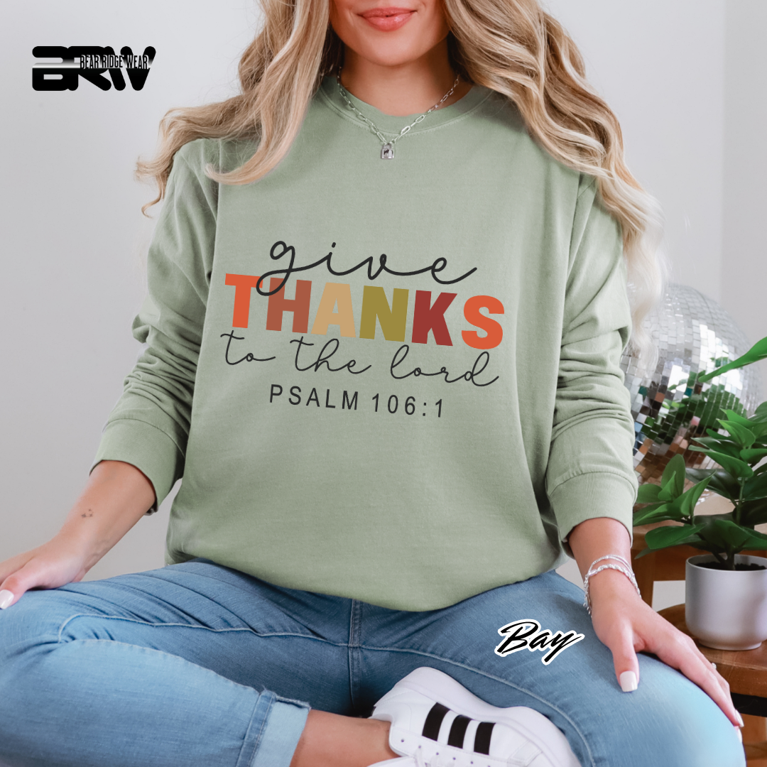 'Give Thanks To The Lord' Faith Long-Sleeve Tee