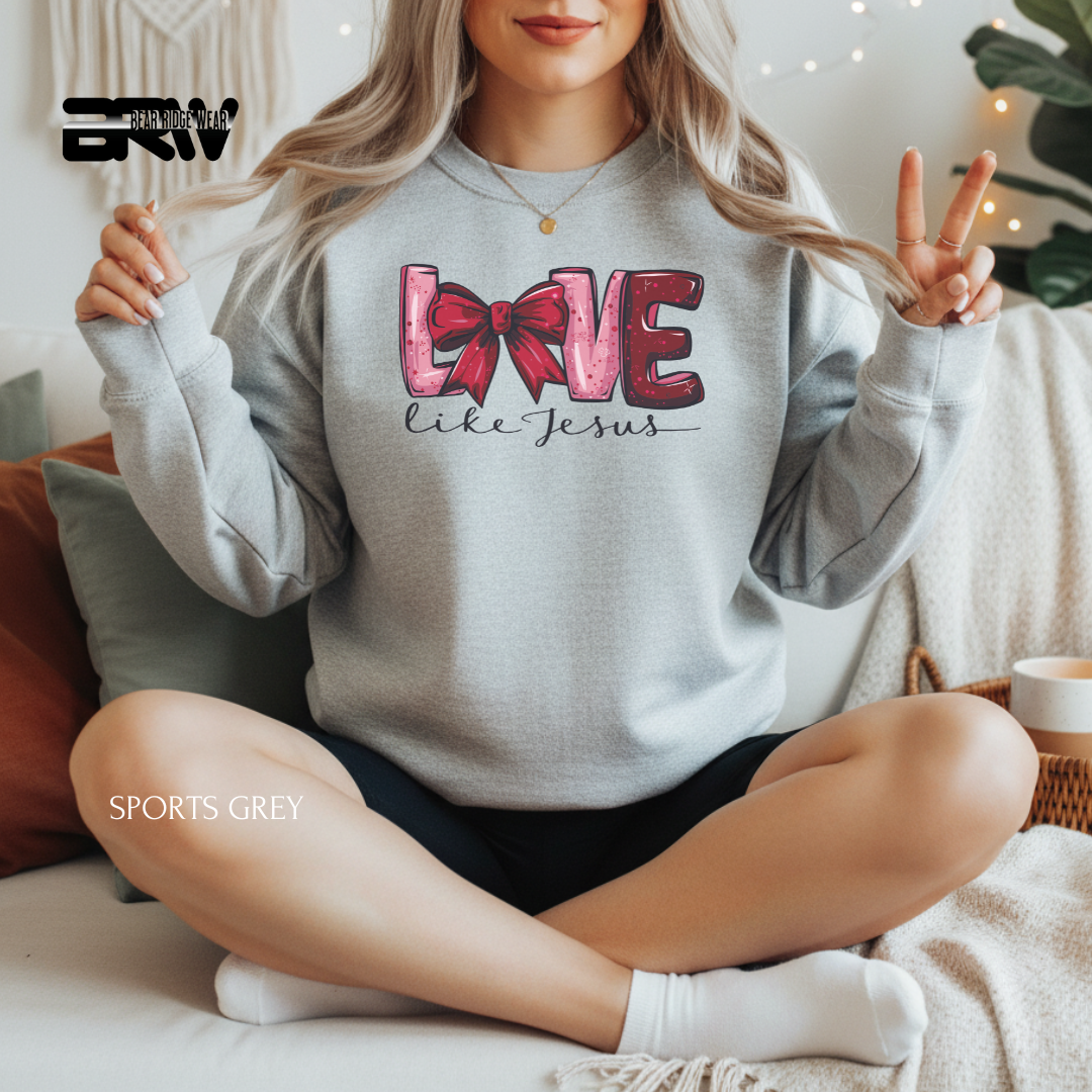 'Love like Jesus' Valentine's Crewneck Sweatshirt