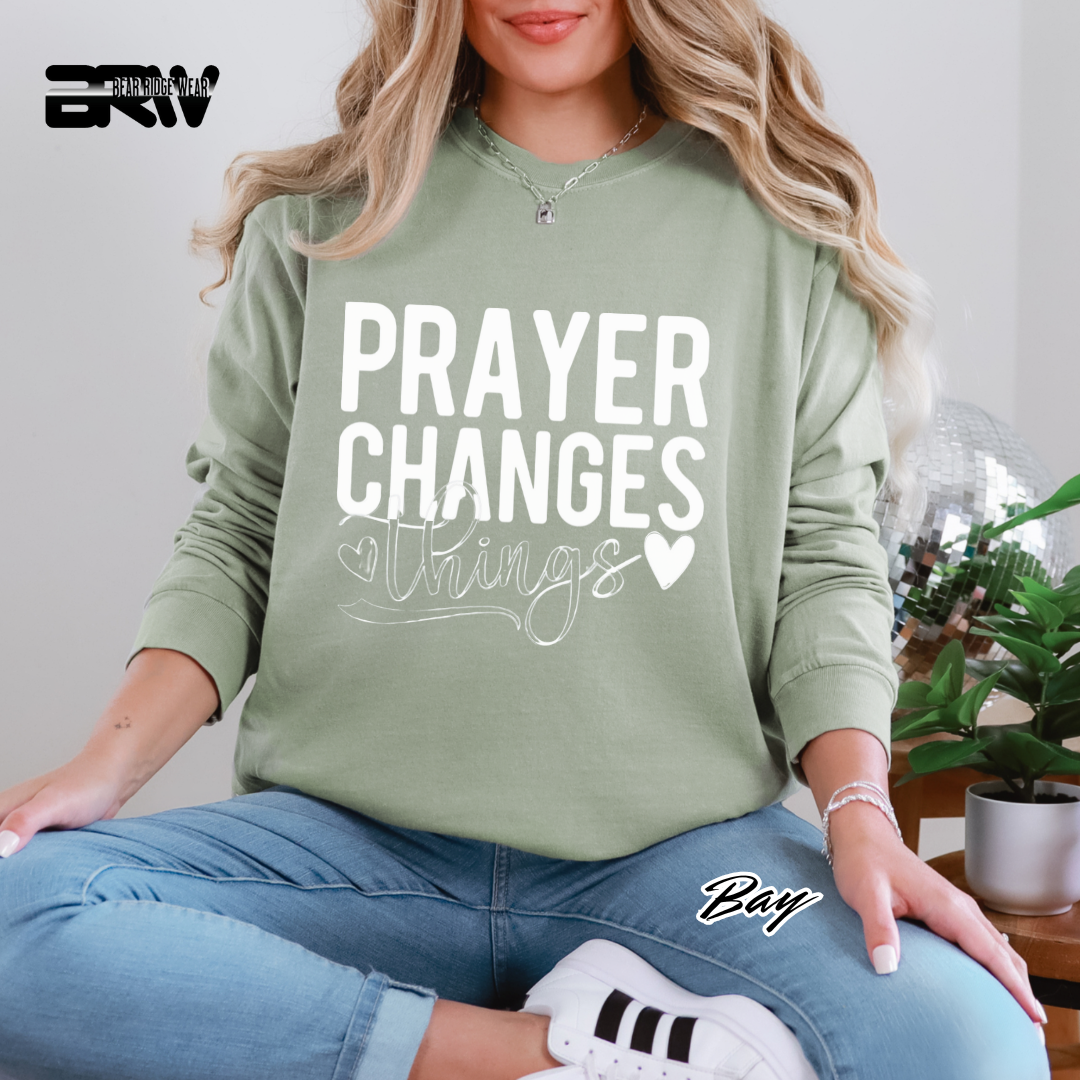 'Prayer Changes Things' Faith Long-Sleeve Tee