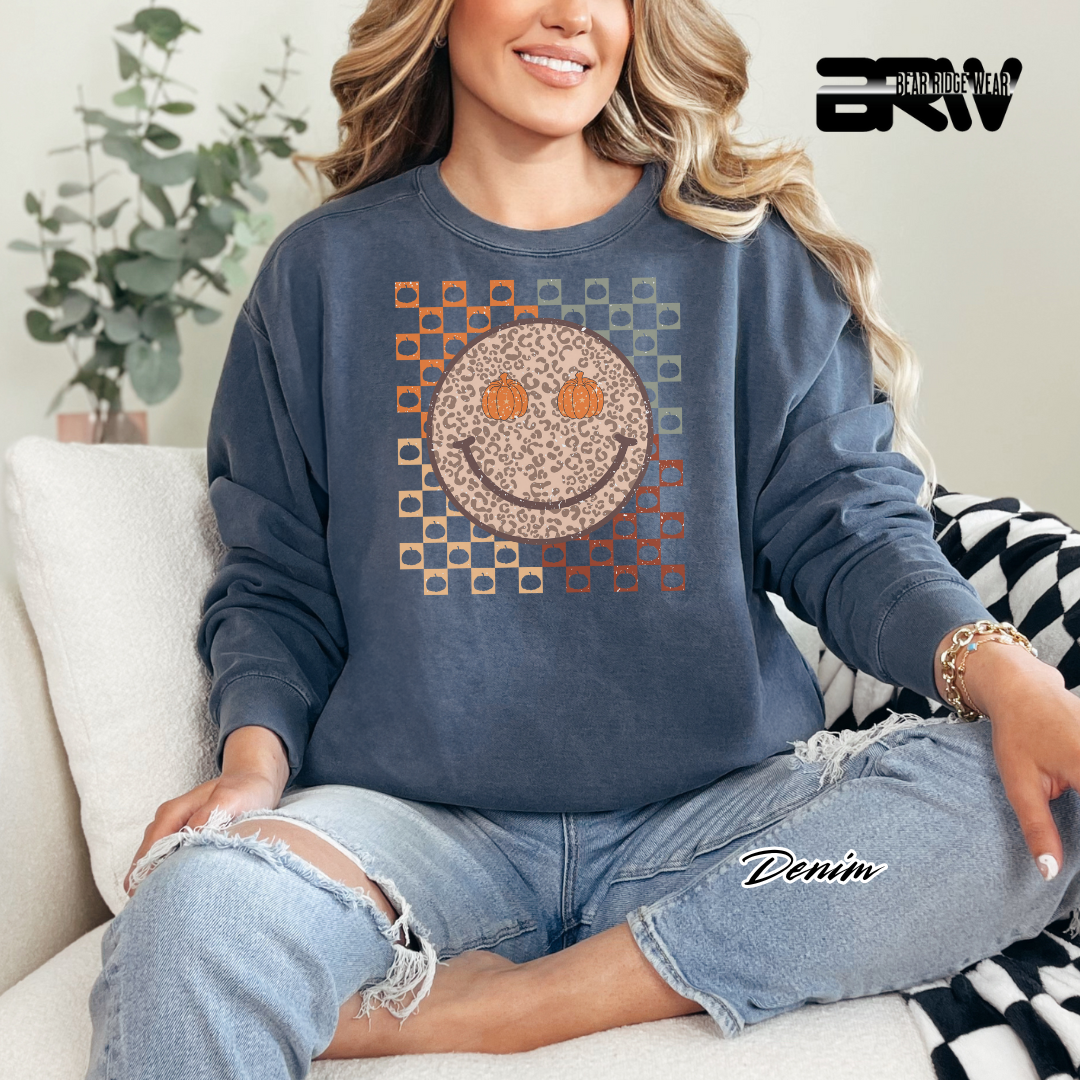 'Happy Face Pumpkin Eyes' Fall Long Sleeve Tee