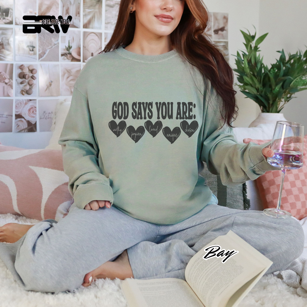 'God Say's You Are' Faith Long-Sleeve Tee
