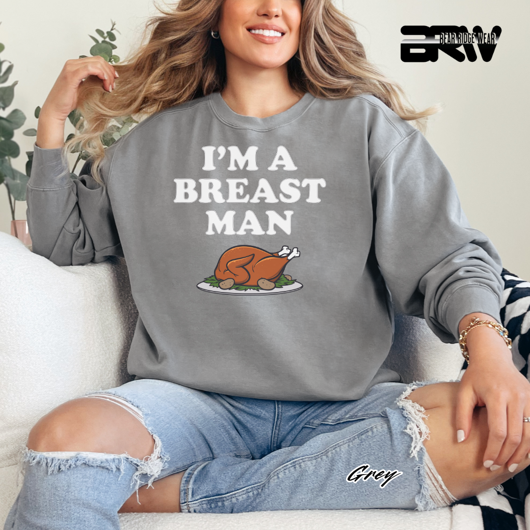 'I'm A Breast Man' Fall Long Sleeve Tee