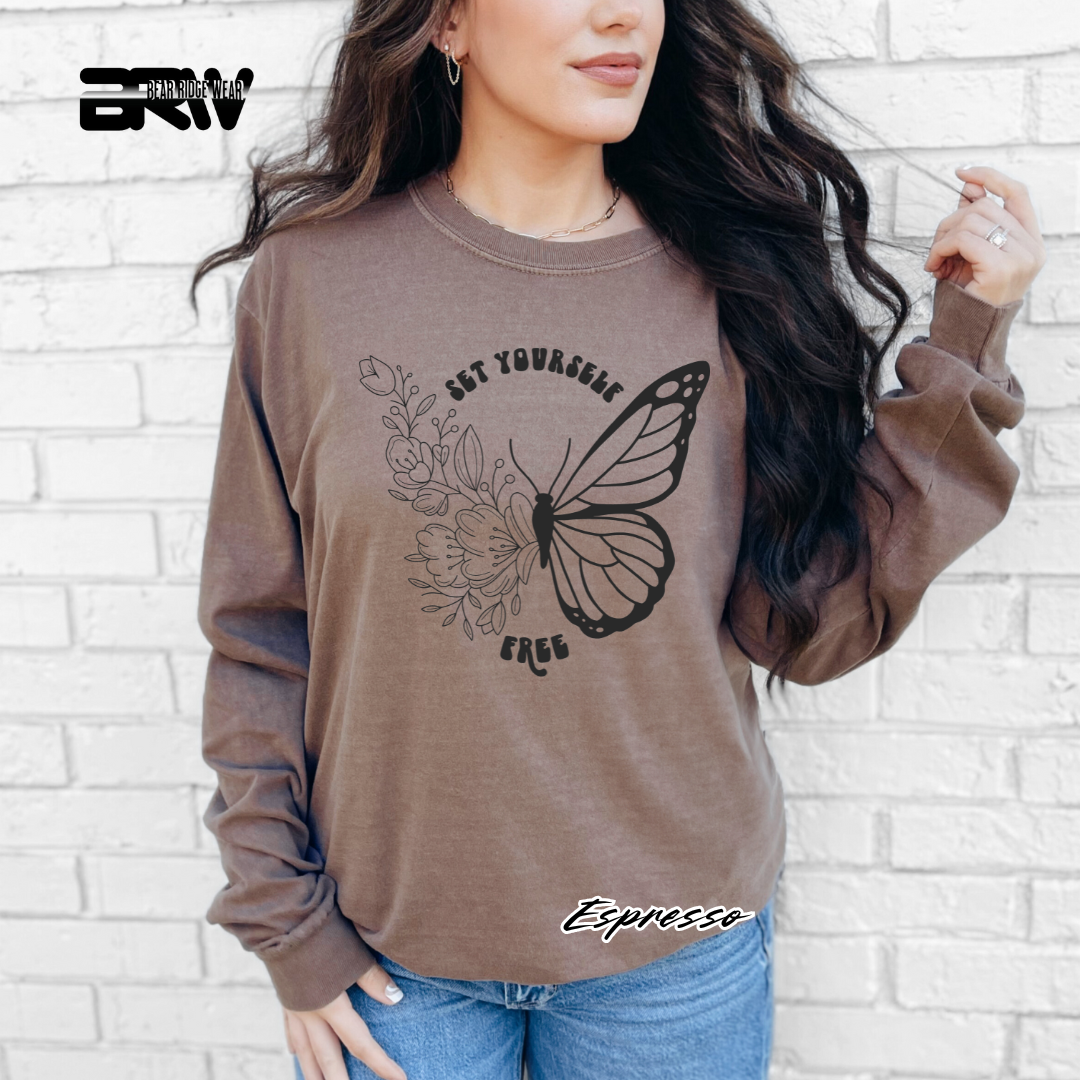 'Set Yourself Free' Long Sleeve Tee