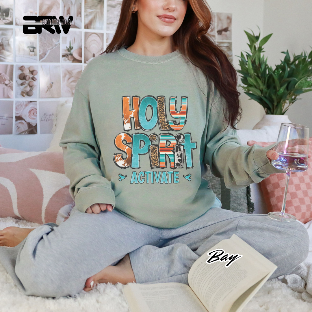 'Holy Spirit Activate' Faith Long-Sleeve Tee