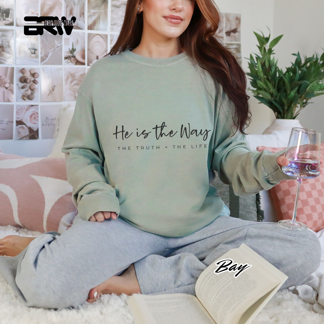 'He Is The Way' Faith Long-Sleeve Tee
