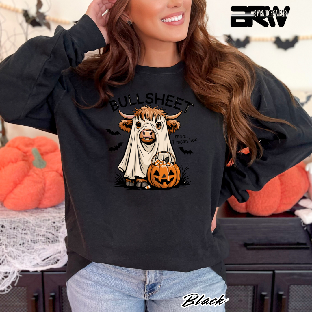 'Bull Sheet-Boo' Fall  Long Sleeve Tee