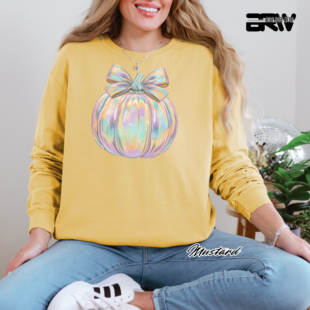 'Iridescent Pumpkin' Fall Long-Sleeve Tee
