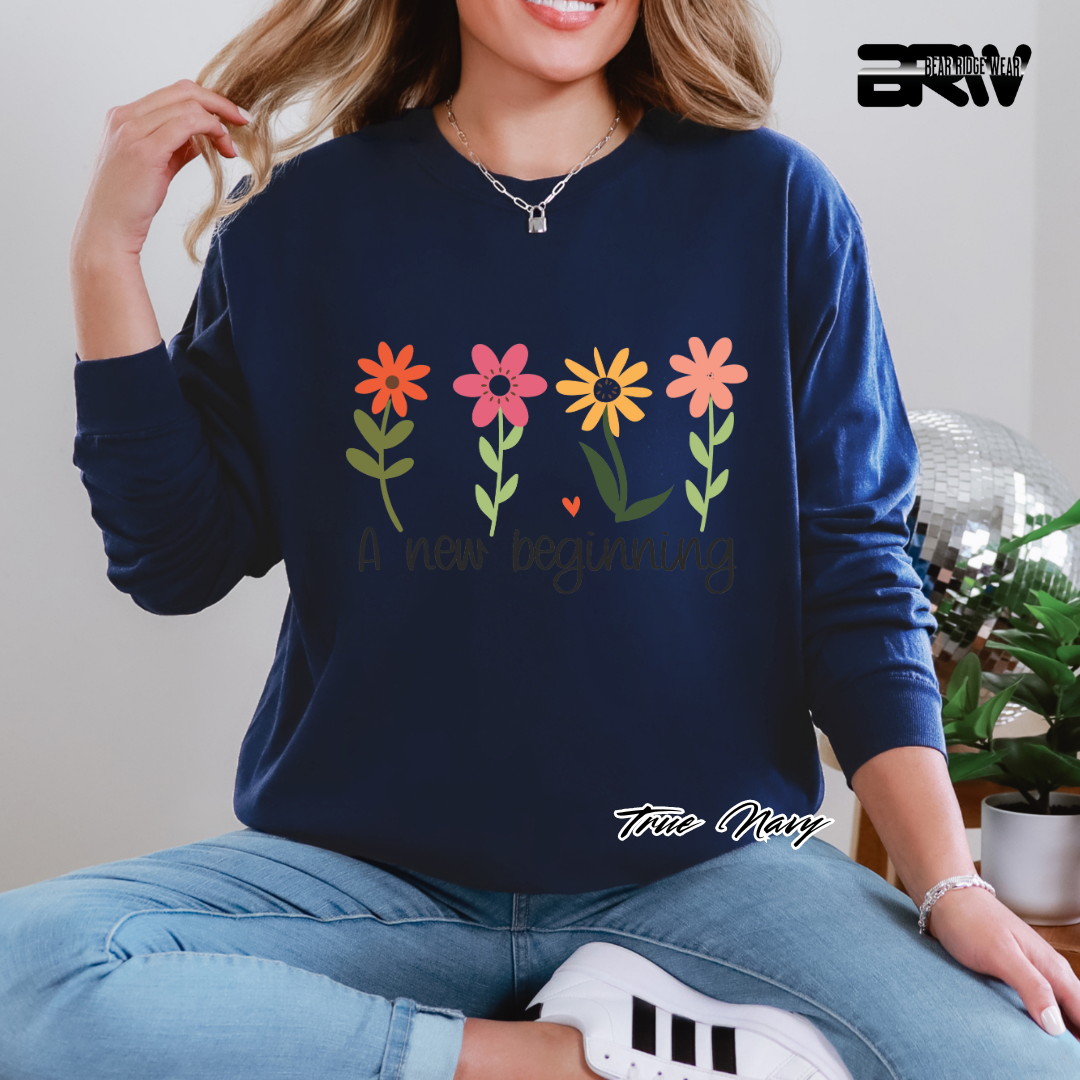 'A new beginning' Long sleeve Tee