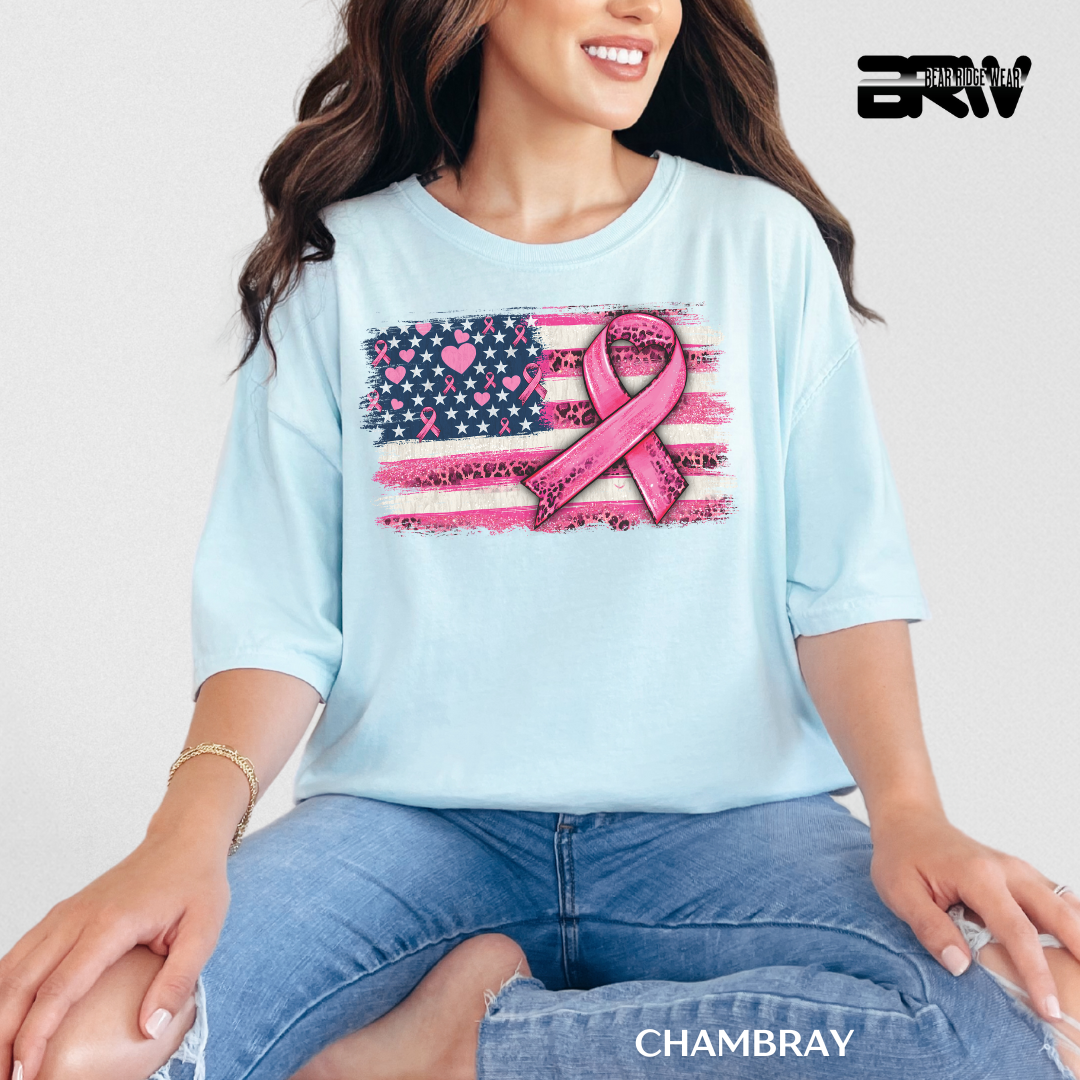 'Breast Cancer-Flag' Awareness Tee