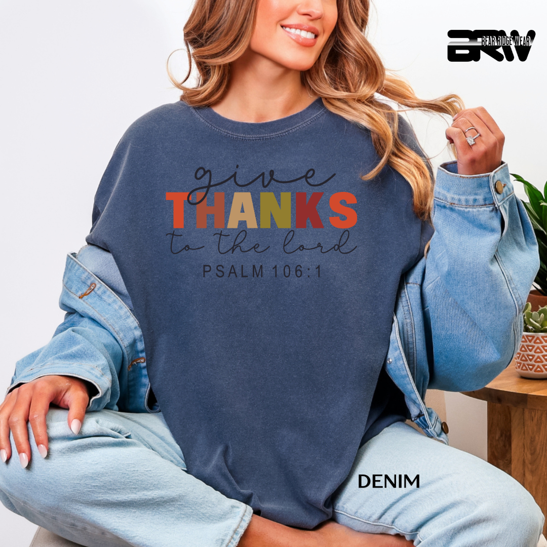 'Give Thanks To The Lord' Faith Tee