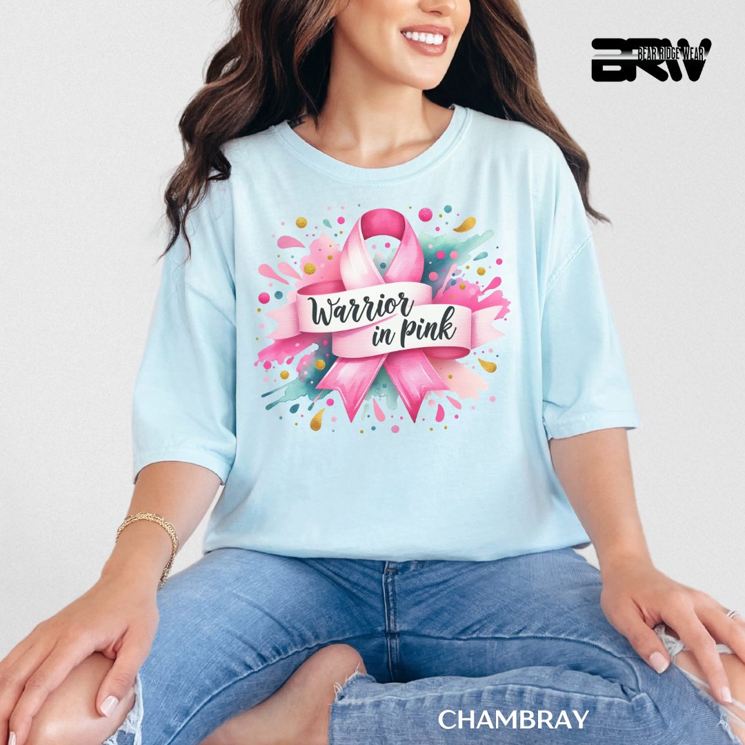 'Breast cancer Warrior in Pink' Awareness Tee