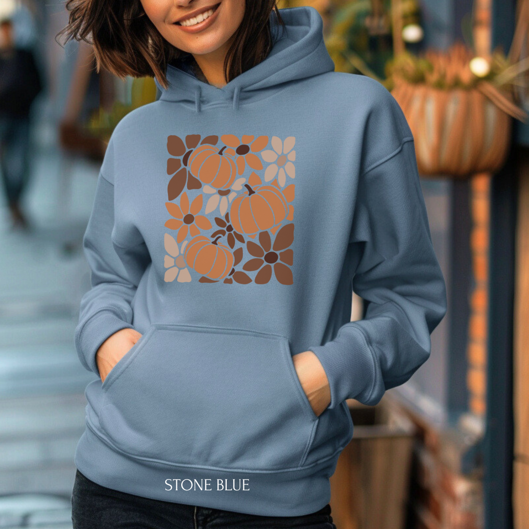 'Boho Floral Pumpkin' Fall Hoodies