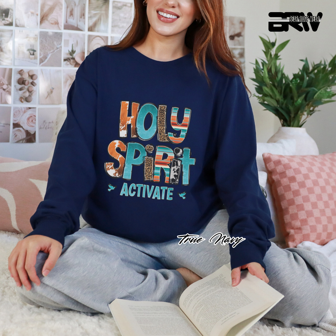 'Holy Spirit Activate' Faith Long-Sleeve Tee