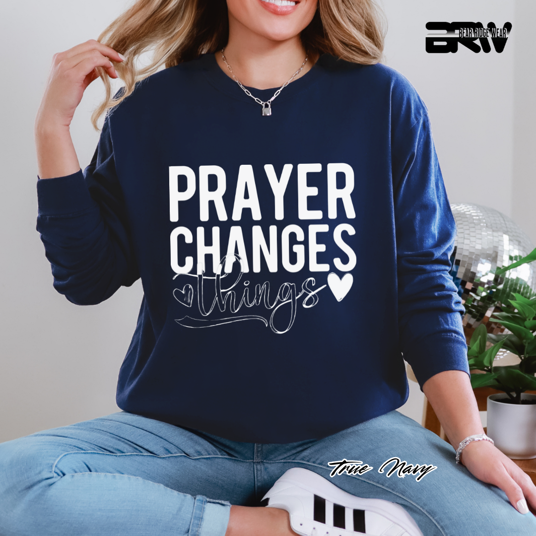 'Prayer Changes Things' Faith Long-Sleeve Tee